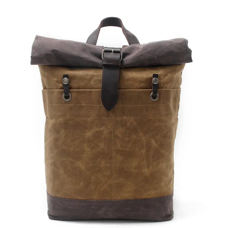 Vintage batik canvas backpack