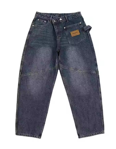 Men’s Heavyweight Curved Hem Streetwear Jeans
