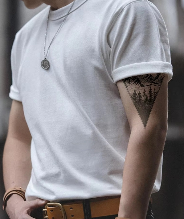Heavyweight work tee with shoulder detail