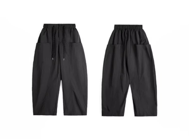 Wide Nylon Crop Pants