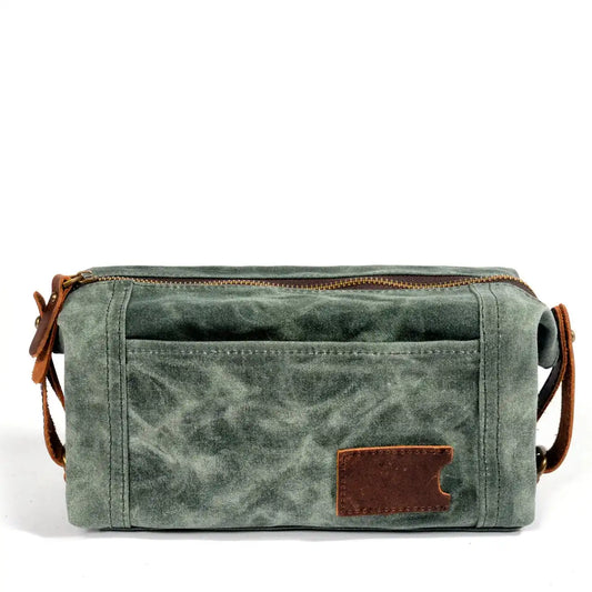 Waterproof canvas toiletry bag