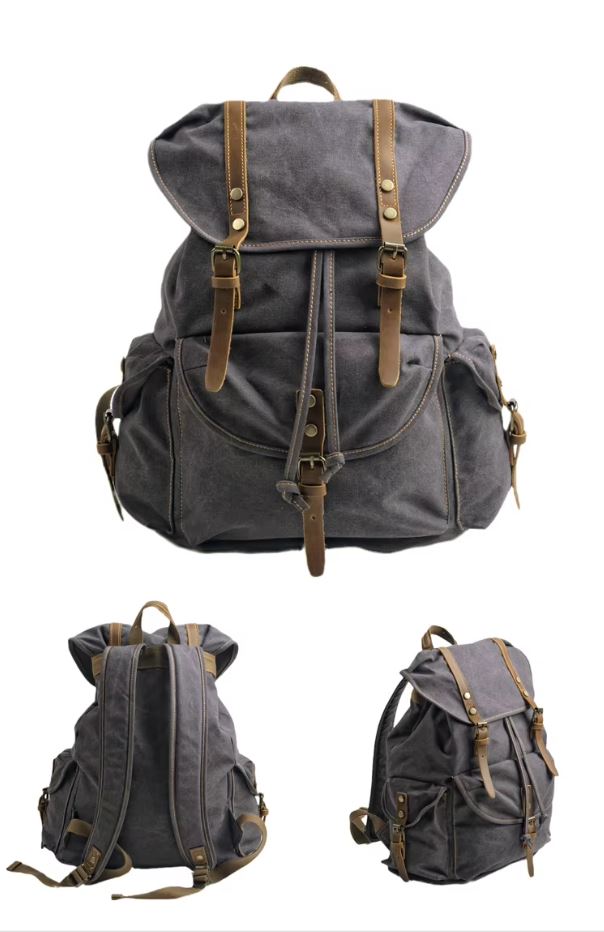 Rucksack aus gewachstem Canvas