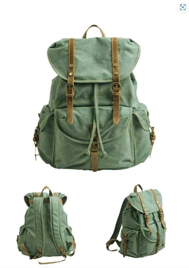 Rucksack aus gewachstem Canvas