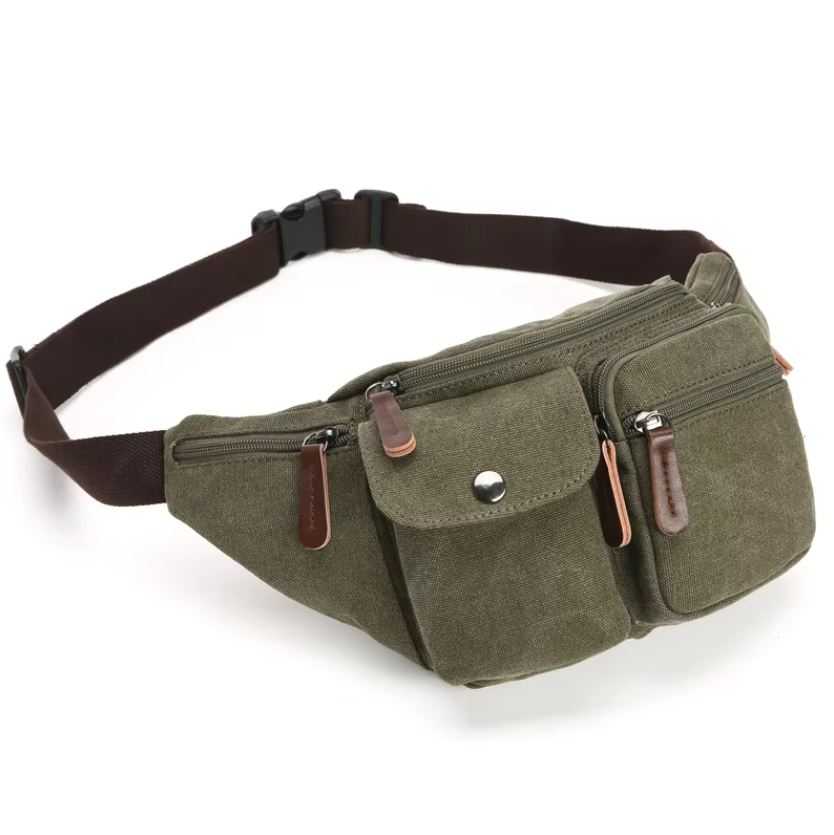 Canvas multifunctional waist bag