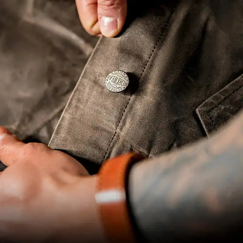 Vintage Arbeitsjacke aus gewachstem Canvas