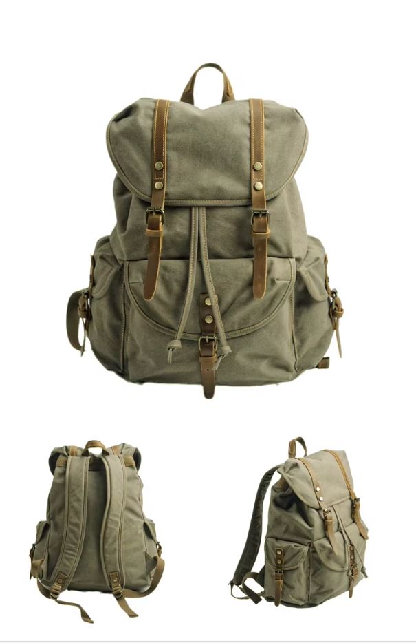 Rucksack aus gewachstem Canvas