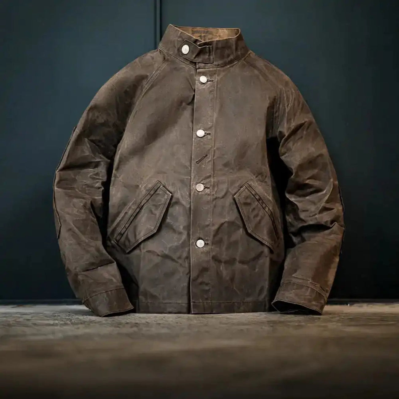 Vintage Arbeitsjacke aus gewachstem Canvas
