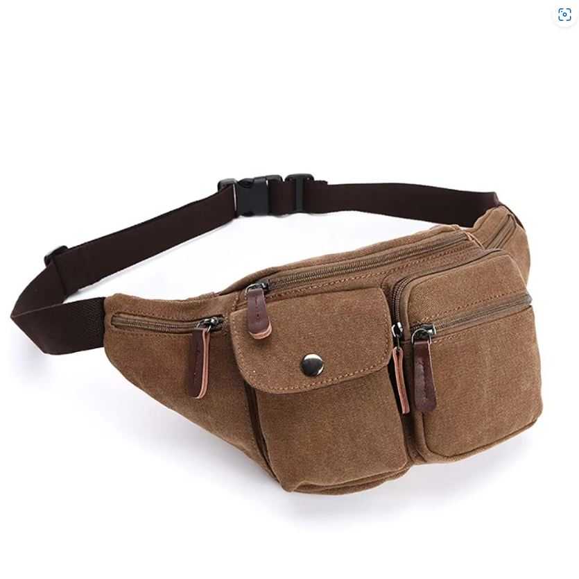 Canvas multifunctional waist bag