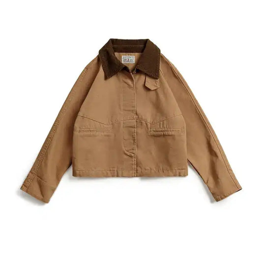 Retro-style outerwear with corduroy details