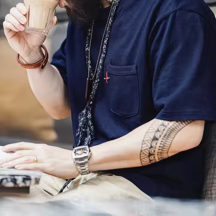 Indigo Workwear Pocket Tee
