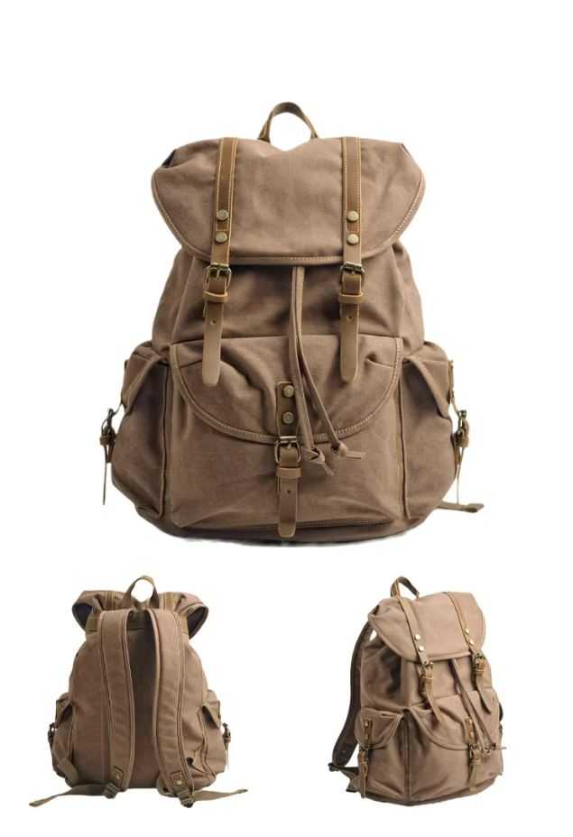 Rucksack aus gewachstem Canvas