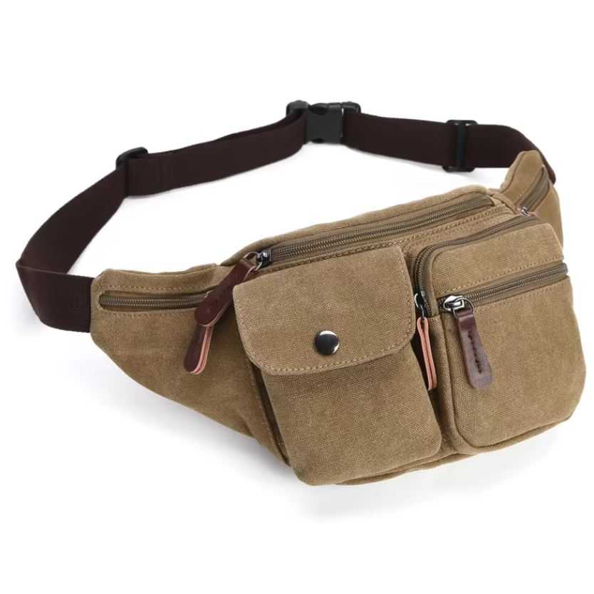 Canvas multifunctional waist bag