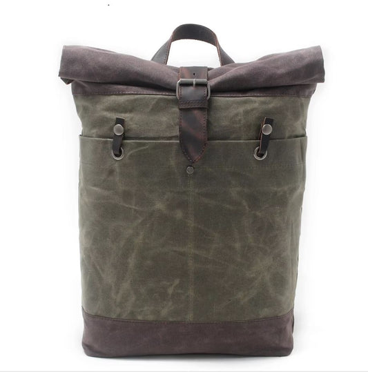 Vintage batik canvas backpack