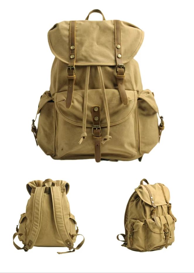 Rucksack aus gewachstem Canvas