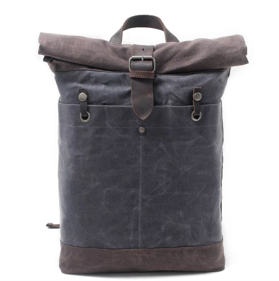 Vintage batik canvas backpack