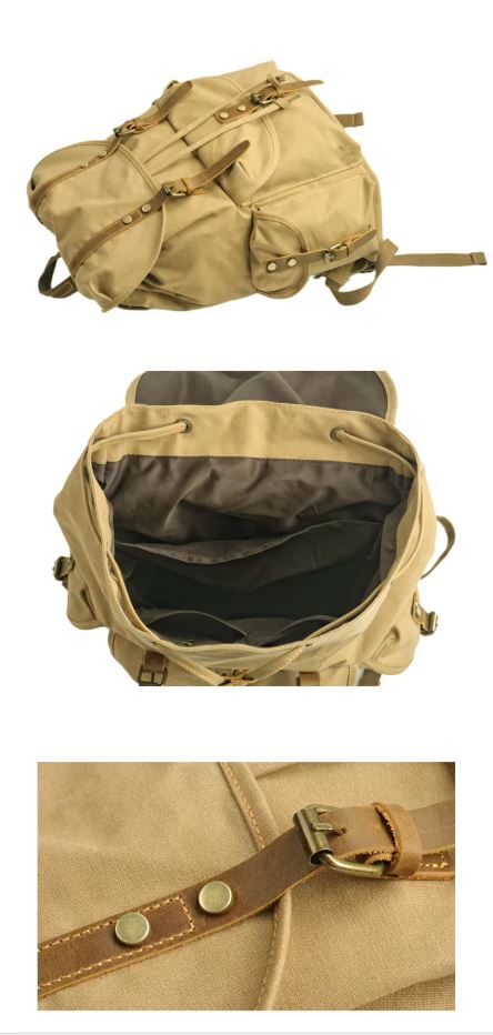 Rucksack aus gewachstem Canvas