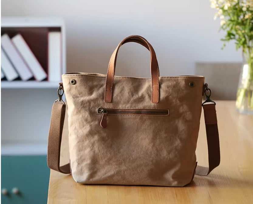 Lightweight everyday canvas tote for women