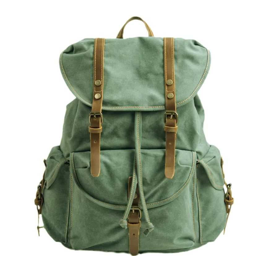Waxed canvas backpack