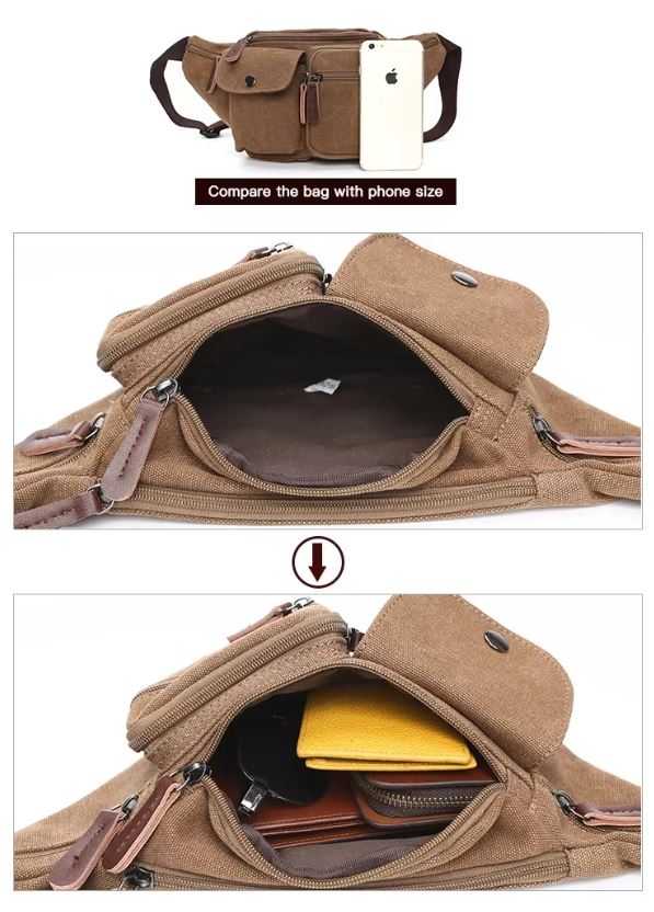 Canvas Multifunctional Waist Bag