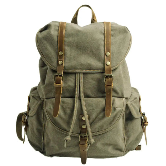Waxed canvas backpack