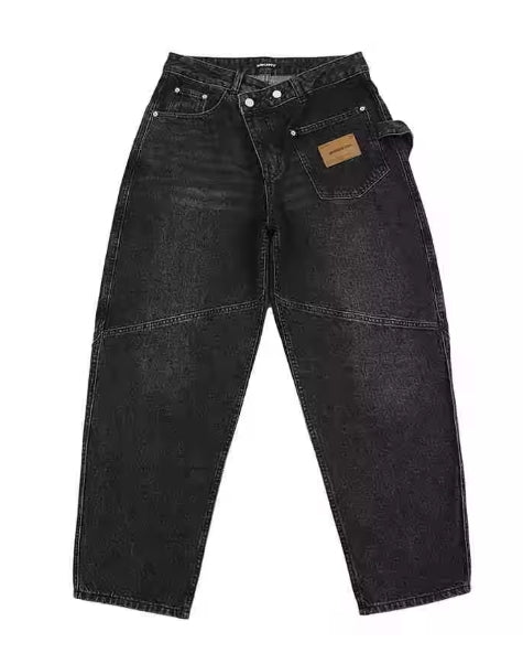 Men’s Heavyweight Curved Hem Streetwear Jeans