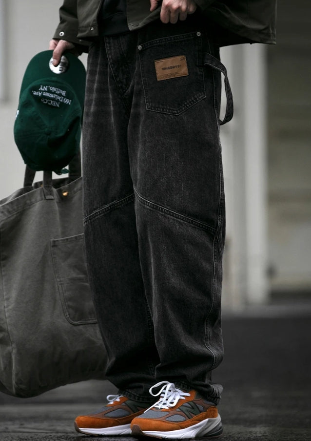 Men’s Heavyweight Curved Hem Streetwear Jeans