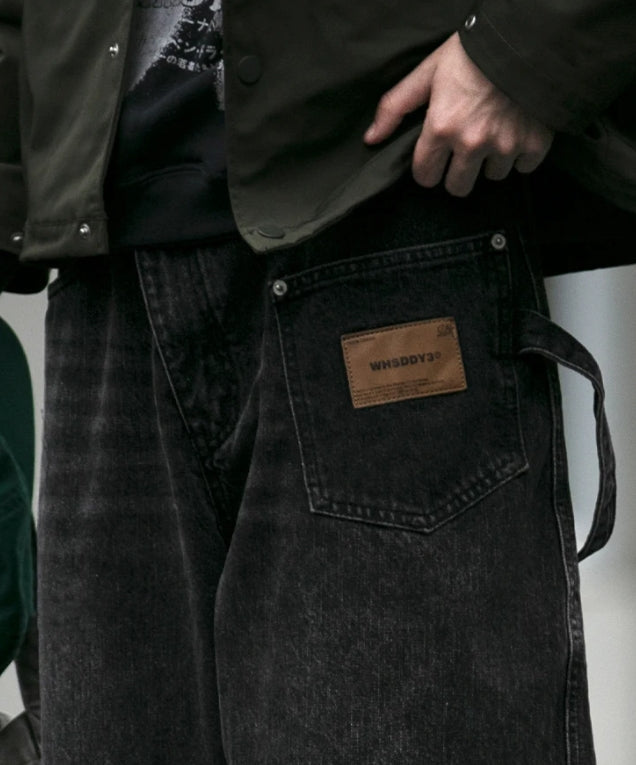 Men’s Heavyweight Curved Hem Streetwear Jeans