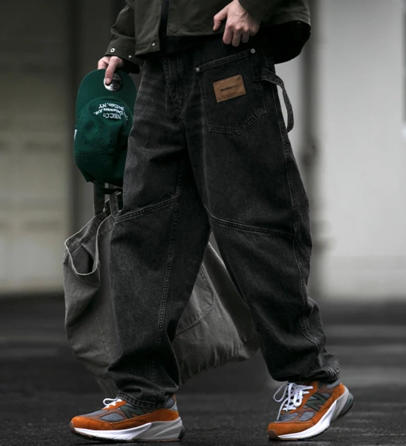 Men’s Heavyweight Curved Hem Streetwear Jeans