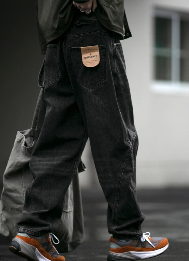 Men’s Heavyweight Curved Hem Streetwear Jeans