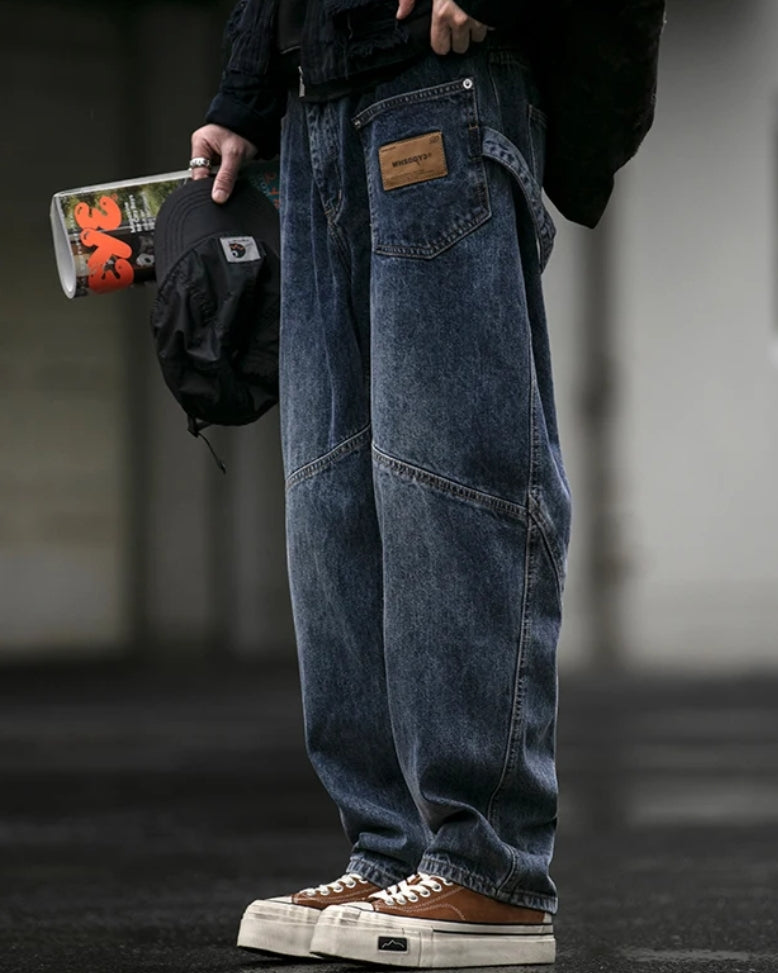 Men’s Heavyweight Curved Hem Streetwear Jeans