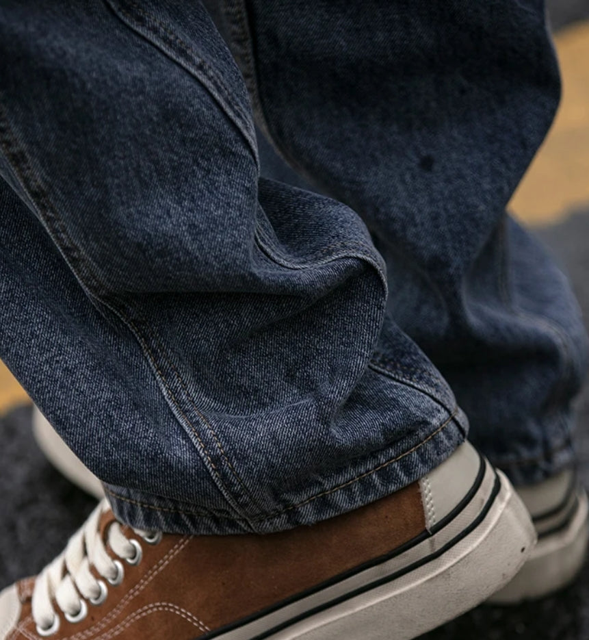 Men’s Heavyweight Curved Hem Streetwear Jeans