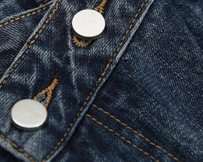 Men’s Heavyweight Curved Hem Streetwear Jeans