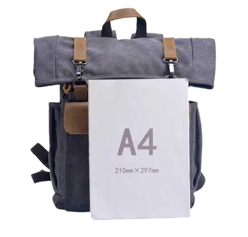 Vintage Canvas Rolltop Backpack