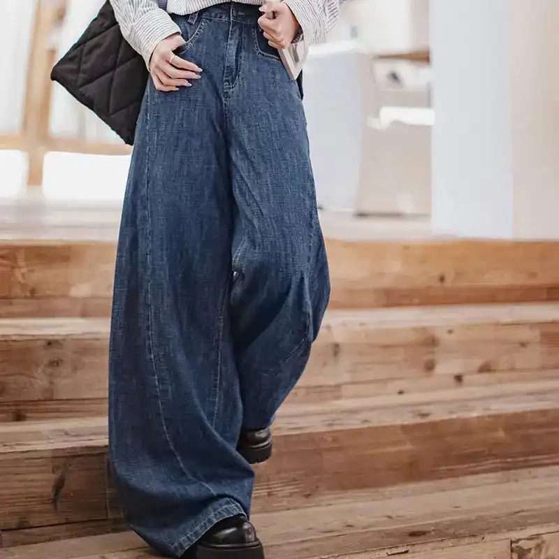 Vintage-Jeans mit weitem Bein