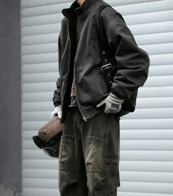 Men’s Vintage Stand Collar Winter Jacket