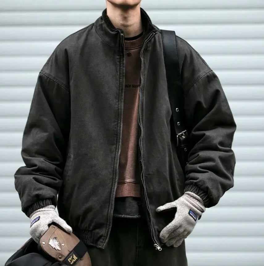 Men’s Vintage Stand Collar Winter Jacket