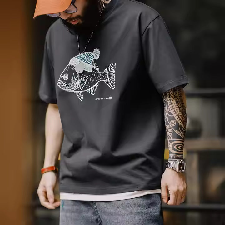 Vintage Fish Print Tee