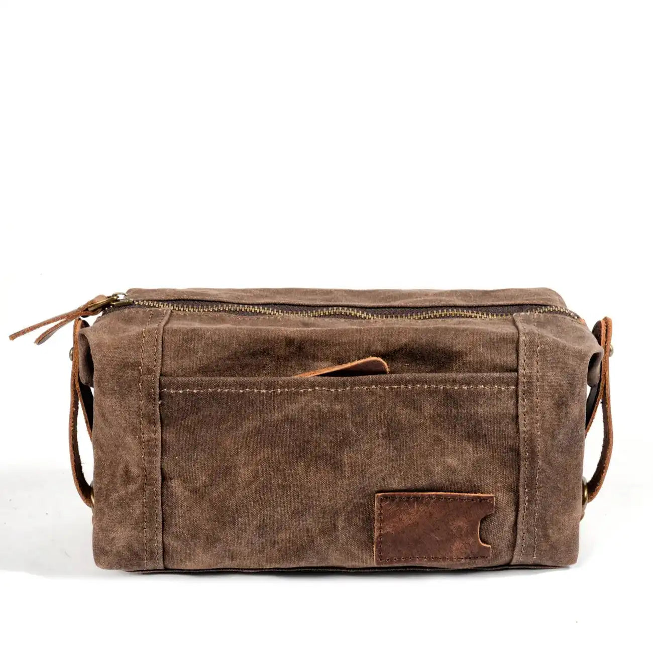 Waterproof canvas toiletry bag