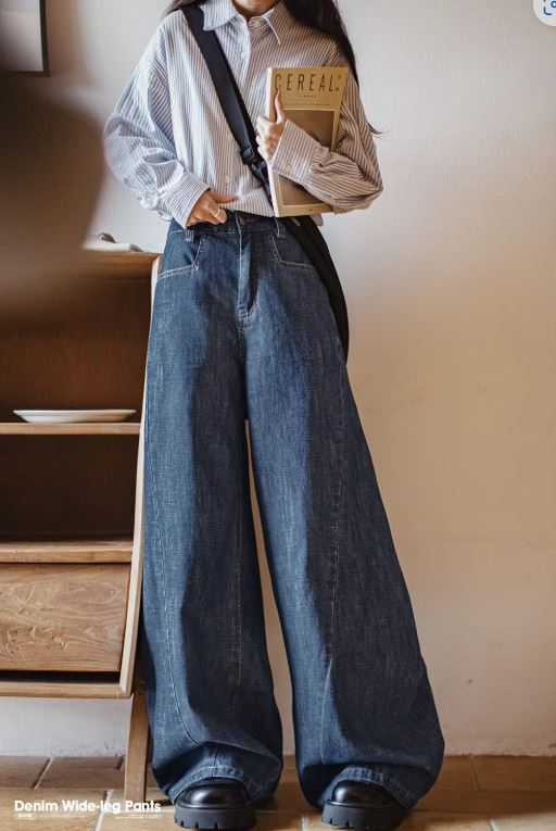 Vintage-Jeans mit weitem Bein