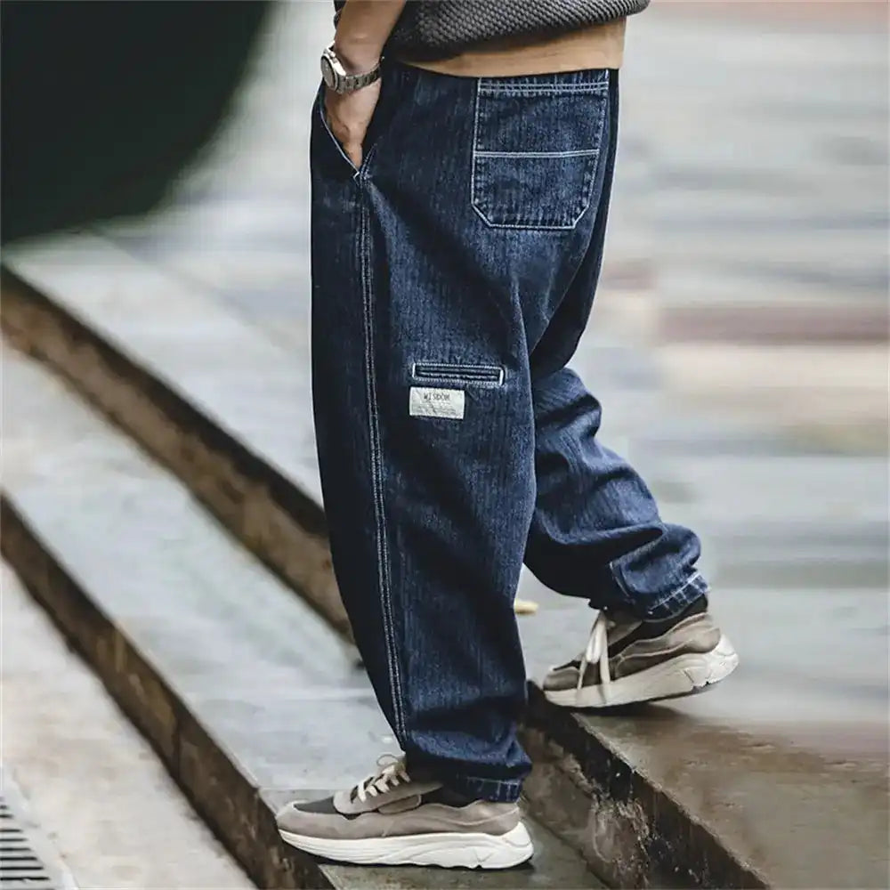 Lockere Jeans mit Radish-Bein