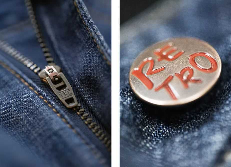 Vintage-Jeans mit weitem Bein