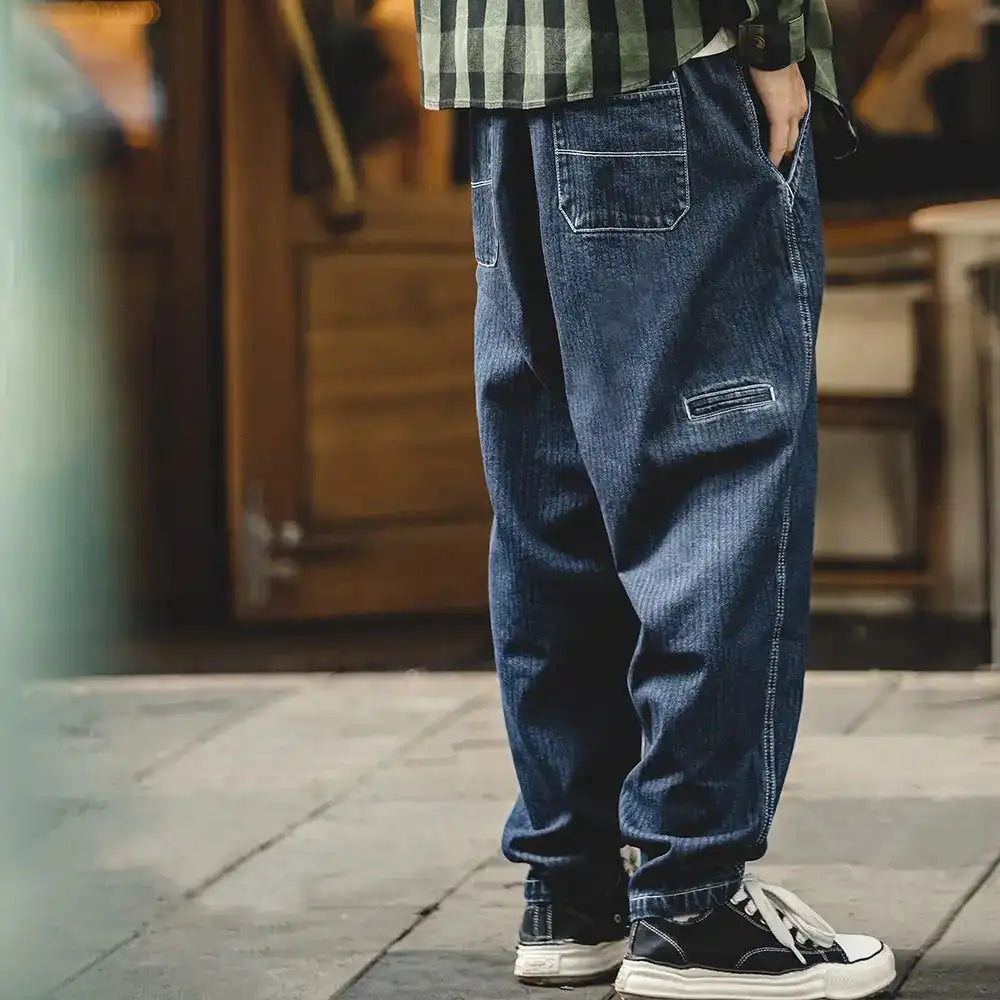 Lockere Jeans mit Radish-Bein