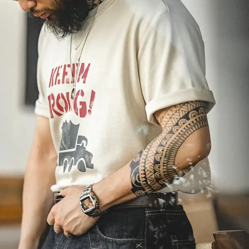 T-Shirt mit Vintage-Print